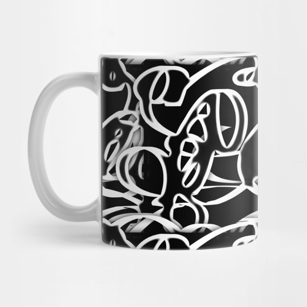 Pattern Drawing Abstract White / Black by k-creatif